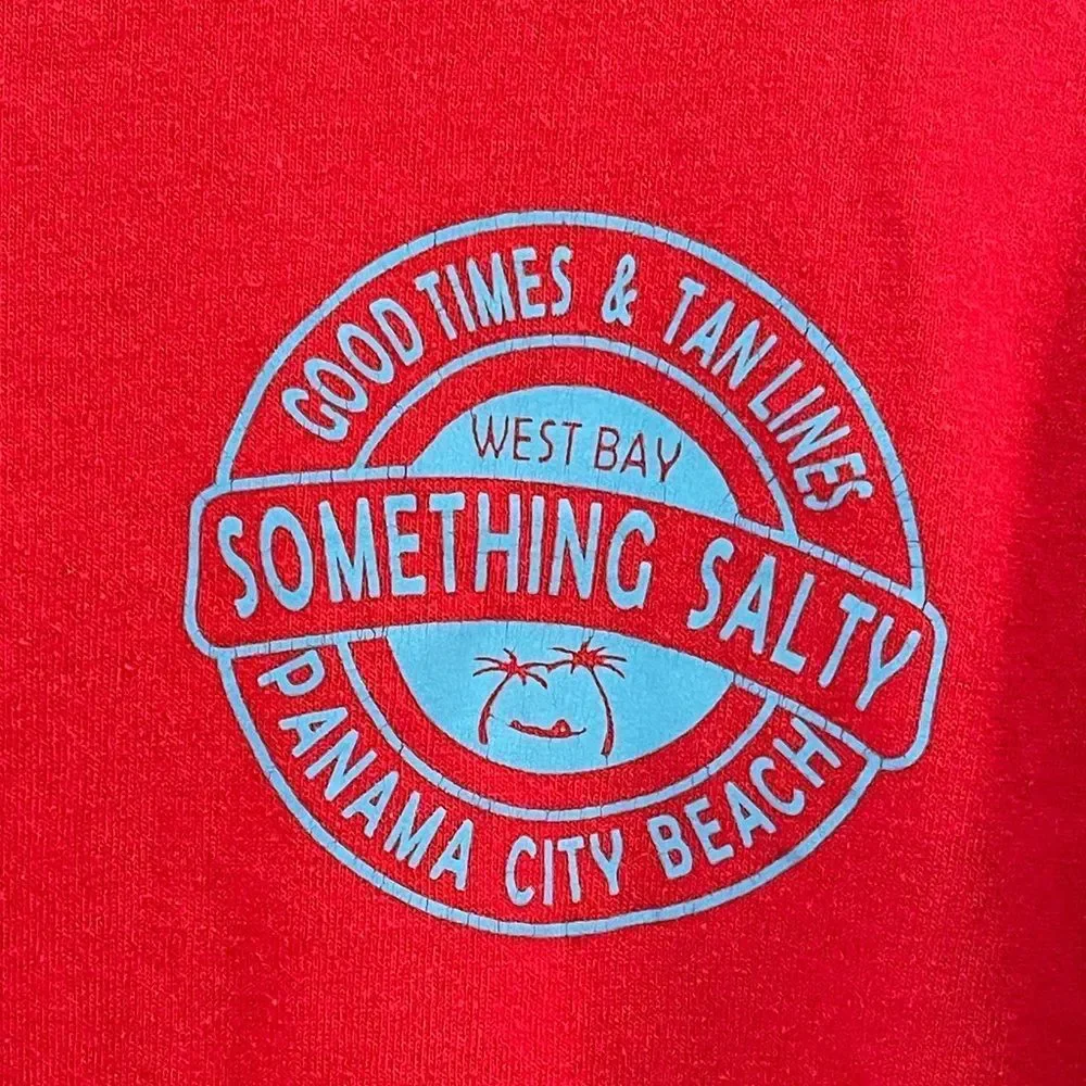 Port Company Mens West Bay‎ Something Salty Panama City Beach T-shirt M